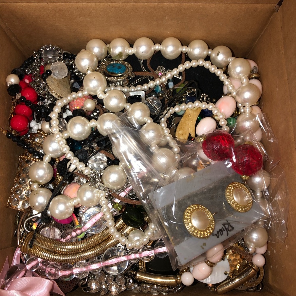 Fashion Costume Jewelry - Wearable, Crafting, Repair, or Re-purpose, 4.5 Lbs